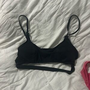 Black swim bikini top